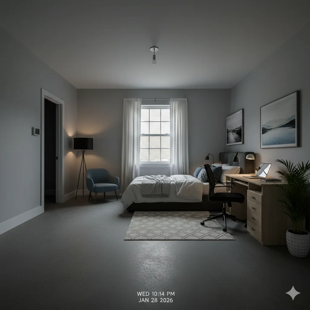 Resultado de una prueba real del IA Decorator con muebles añadidos a una habitación